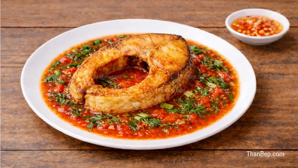 Cách làm cá rán xốt cà chua đơn giản mà ngon