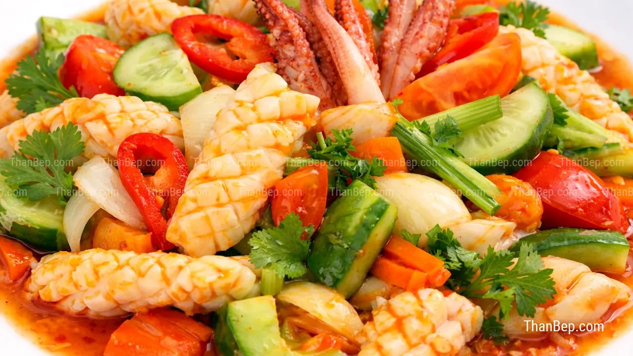 Cách làm mực xào chua ngọt giòn ngon với hương vị đậm đà dễ ăn trong bữa cơm gia đình