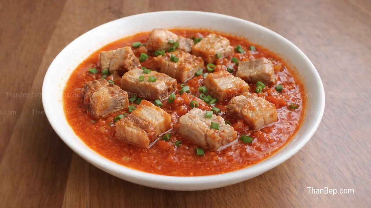 Thịt sốt cà chua nấu theo kiểu truyền thống